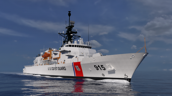 A computer rendering of the Coast Guard’s new Heritage-class of Offshore Patrol Cutter. (Eastern Shipbuilding Group)